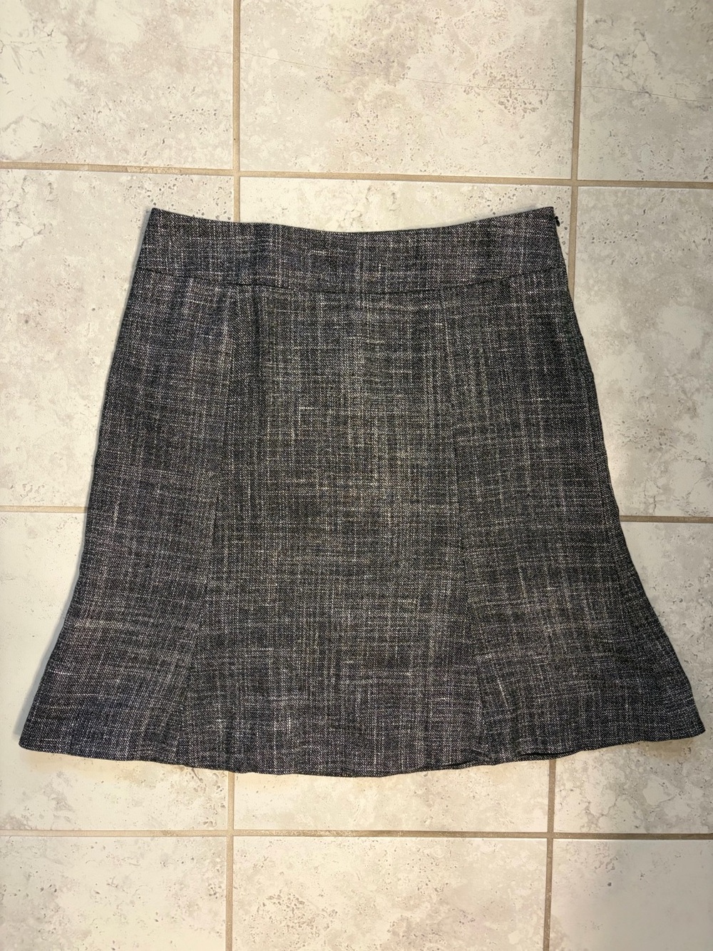 LOFT | Cotton Silk Blend Tweed Flated A Line Skirt | Sz 8P (Petite)